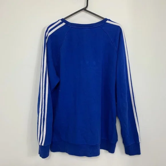 Adidas Football Sweatshirt Mens Size XL Blue Cotton Pullover Sportswear - Picture 3 of 7
